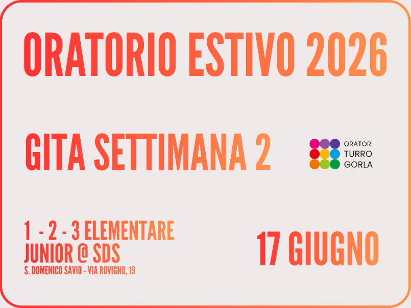 GITA JUNIOR | 1°-3°elem | 17 GIUGNO
