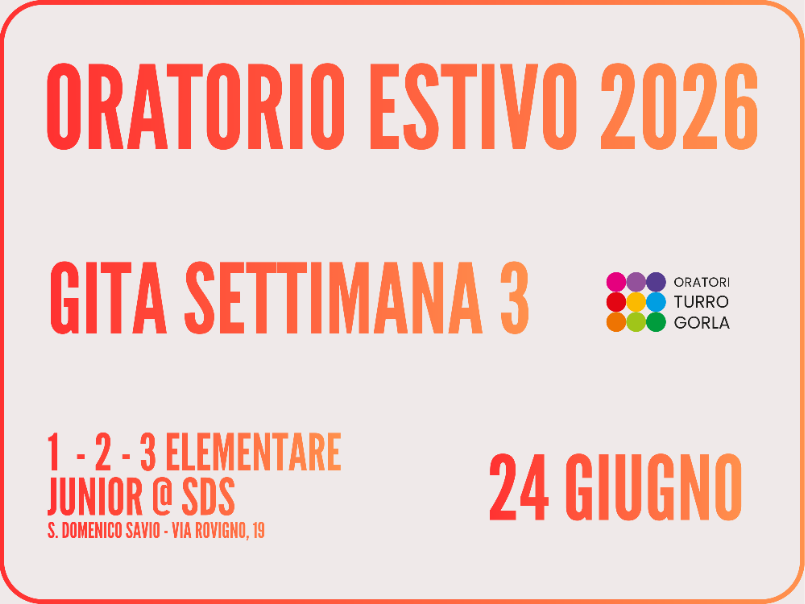 GITA JUNIOR | 1°-3°elem | 24 GIUGNO